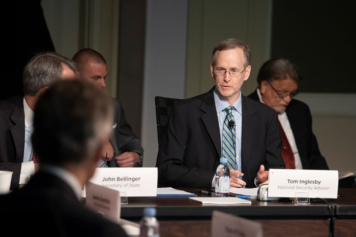 Tom Inglesby, MD, speaking at Clade X on May 15, 2018 in Washington, DC.