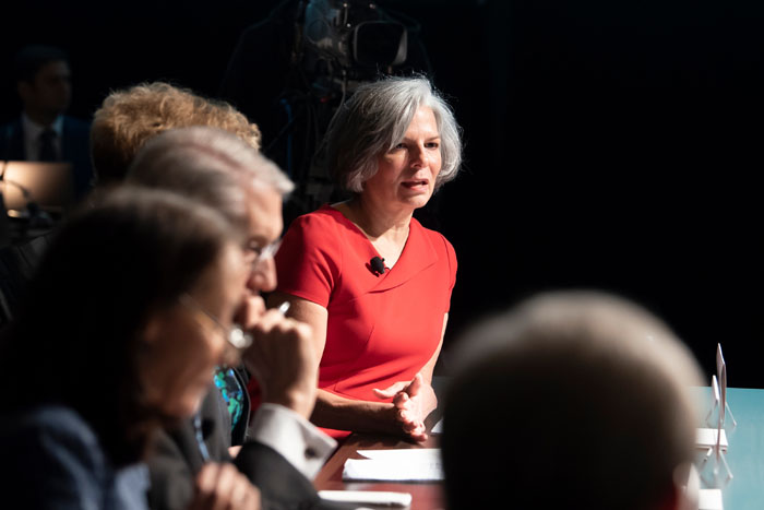 CDC Director, Julie Gerberding, speaking at Clade X on May 15, 2018 in Washington, DC.