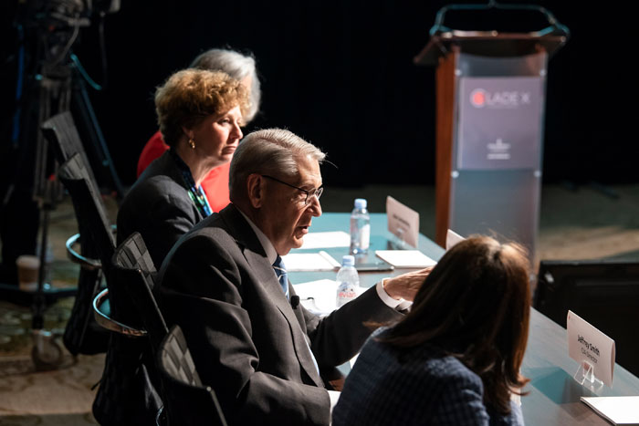 CIA Director, played by Jeffrey Smith, speaking at Clade X on May 15, 2018 in Washington, DC.