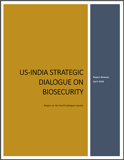 India-USA biosecurity dialogue Feb 2018 meeting report cover