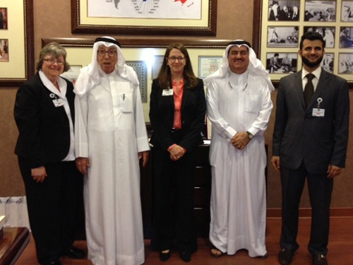 Photo of M. Schoch-Spana, B. H. Al Barges, A. Cicero, Y. Al Merag, and M. Al Anzi