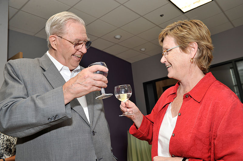 photo of D.A. Henderson and Tara O'Toole